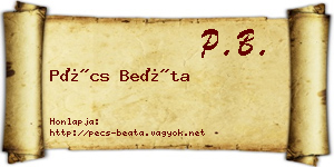 Pécs Beáta névjegykártya
