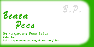 beata pecs business card